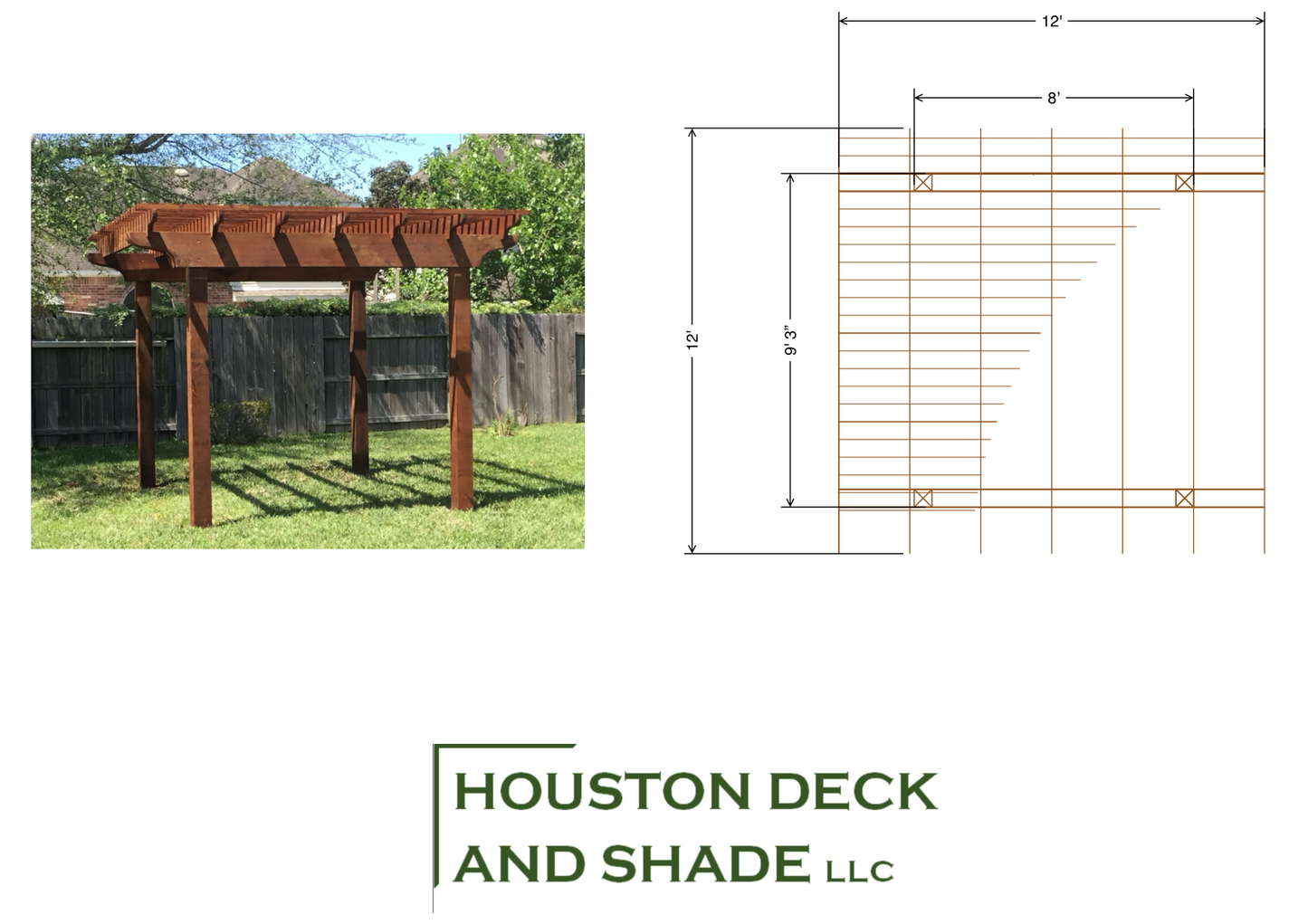 12x12 Premium Western Red Cedar Pergola