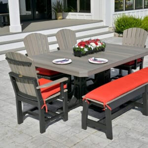 LuxCraft 4x6 Rectangular Dining Set
